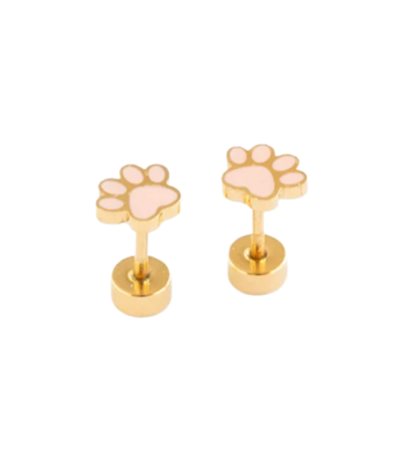 Pip Pop Post Pip Pop Post Paw Print Stud Earrings