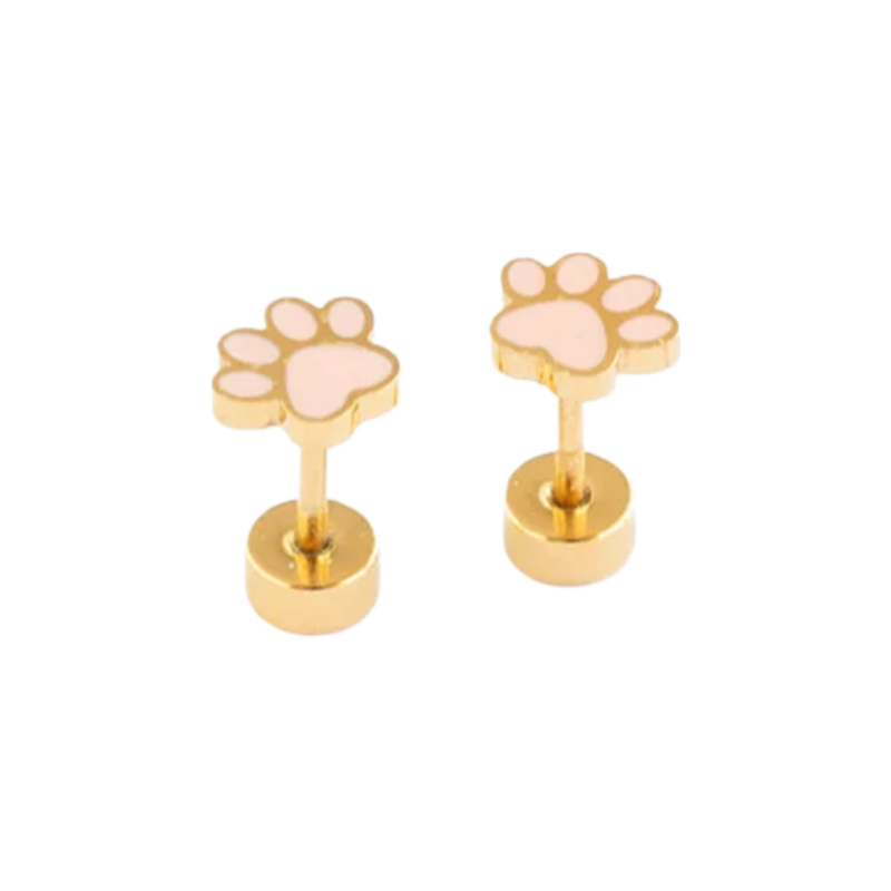 Pip Pop Post Pip Pop Post Paw Print Stud Earrings
