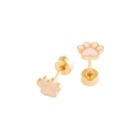 Pip Pop Post Pip Pop Post Paw Print Stud Earrings