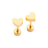 Pip Pop Post Pip Pop Post Gold Heart Stud Earrings