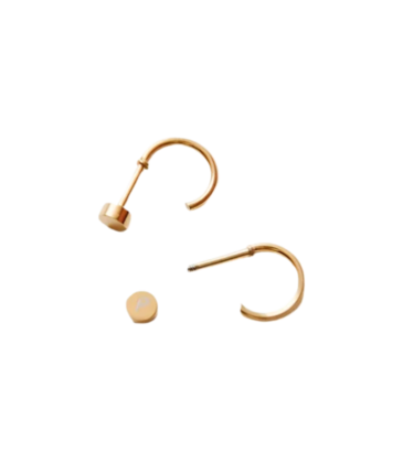Pip Pop Post Pip Pop Post Gold Huggie Stud Earrings