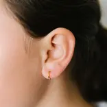 Pip Pop Post Pip Pop Post Gold Huggie Stud Earrings