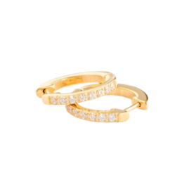 Pip Pop Post Pip Pop Post Gold Gem Hoop Earrings