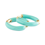 Pip Pop Post Pip Pop Post Turquoise Enamel Hoop Earrings