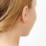 Pip Pop Post Pip Pop Post Tangerine Enamel Hoop Earrings