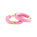 Pip Pop Post Pip Pop Post Pink Enamel Hoop Earrings
