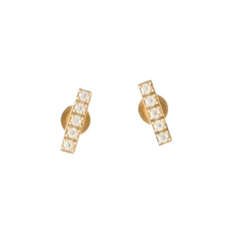 Pip Pop Post Pip Pop Post Diamond Bar Stud Earrings
