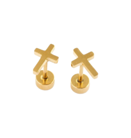 Pip Pop Post Pip Pop Post Cross Stud Earrings