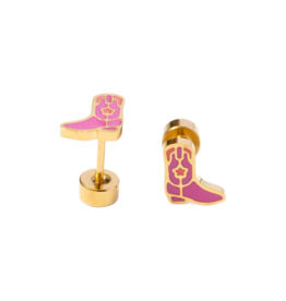 Pip Pop Post Pip Pop Post Cowboy Boot Stud Earrings