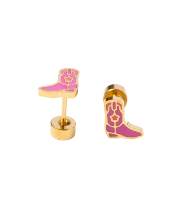 Pip Pop Post Pip Pop Post Cowboy Boot Stud Earrings
