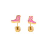 Pip Pop Post Pip Pop Post Cowboy Boot Stud Earrings