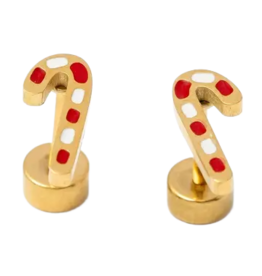 Pip Pop Post Pip Pop Post Candy Cane Stud Earrings