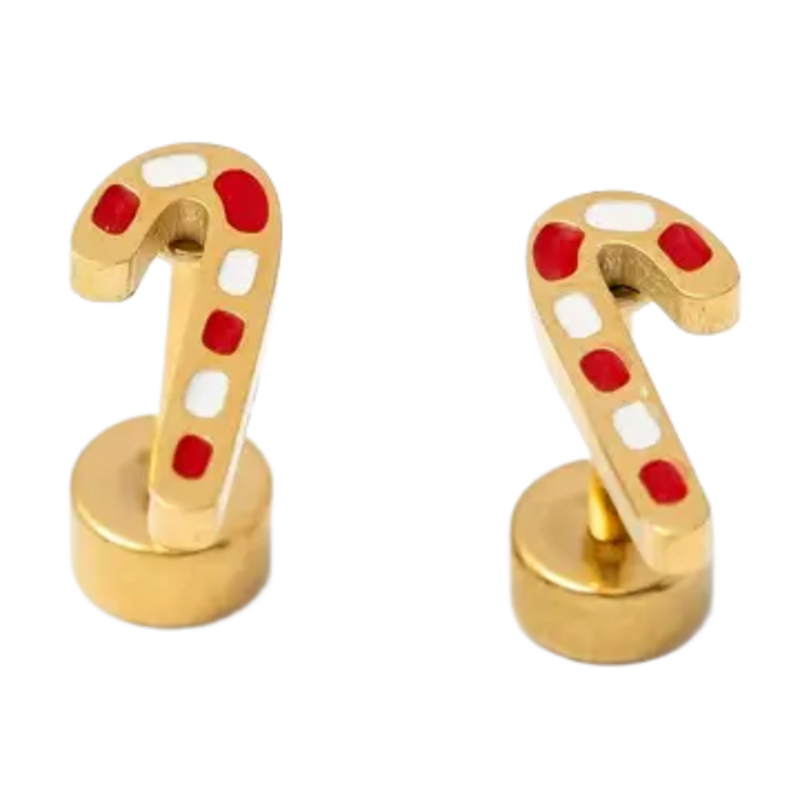 Pip Pop Post Pip Pop Post Candy Cane Stud Earrings