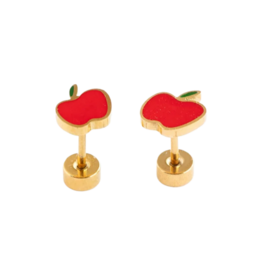 Pip Pop Post Pip Pop Post Apple Stud Earrings