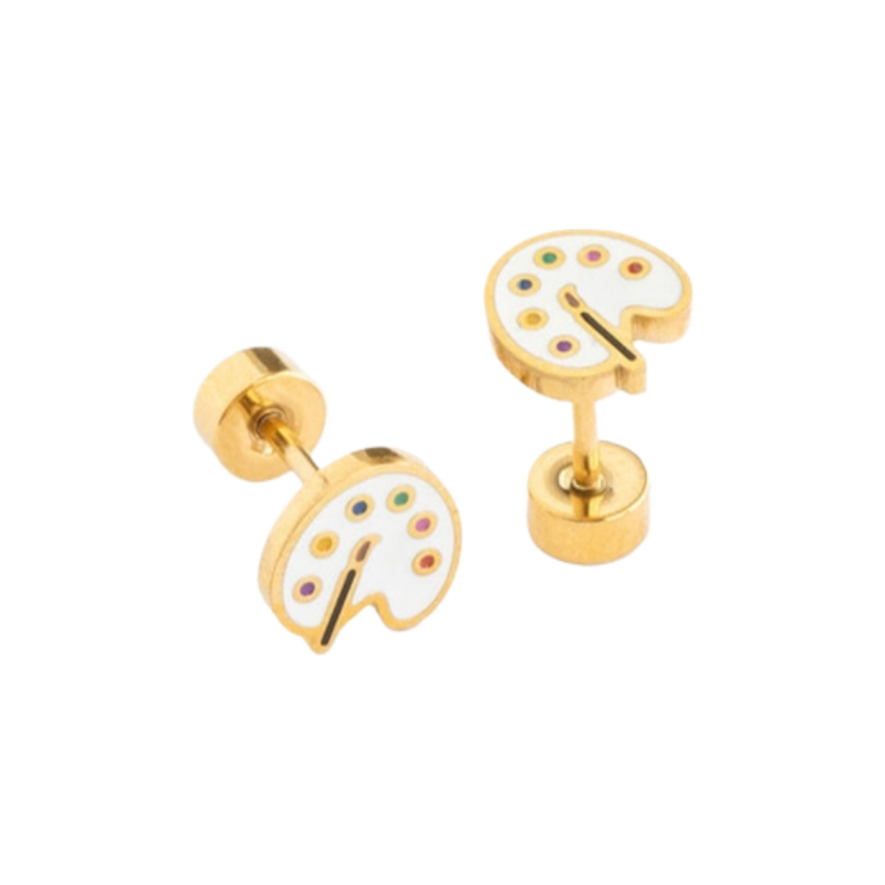 Pip Pop Post Pip Pop Post Art Palette Stud Earrings