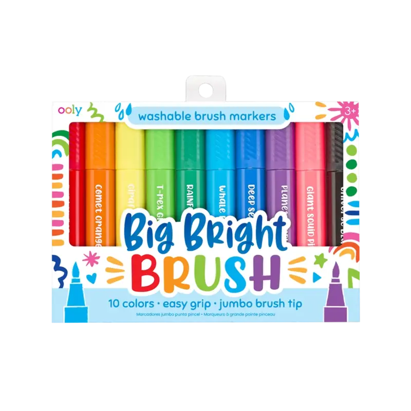 Ooly Ooly Big Bright Brush Markers - Set of 10