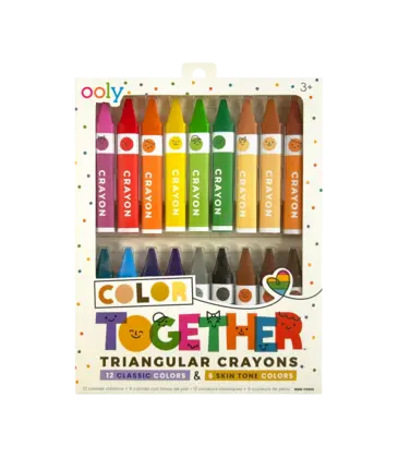 Ooly Ooly Color Together Triangular Crayons - Set of 18
