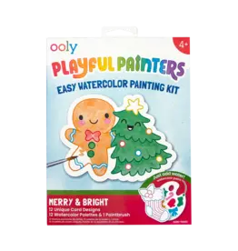 Ooly Ooly Playful Painters Easy Watercolor Painting Kit - Merry & Bright