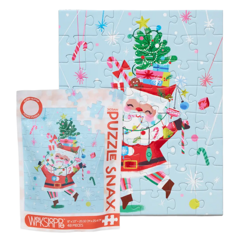 WerkShoppe WerkShoppe Fancy Pants Santa 48 Piece Puzzle Snax