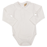 The Beaufort Bonnet Company TBBC Peter Pan Collar Onesie - Worth Avenue White