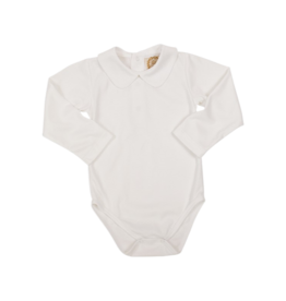The Beaufort Bonnet Company TBBC Peter Pan Collar Onesie - Worth Avenue White