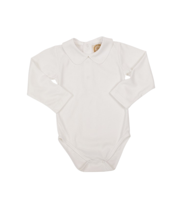 The Beaufort Bonnet Company TBBC Peter Pan Collar Onesie - Worth Avenue White