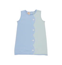 The Beaufort Bonnet Company TBBC Kennedy Colorblock Dress - Sarasota Sky/Old Greenwich Green
