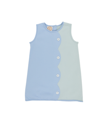 The Beaufort Bonnet Company TBBC Kennedy Colorblock Dress - Sarasota Sky/Old Greenwich Green