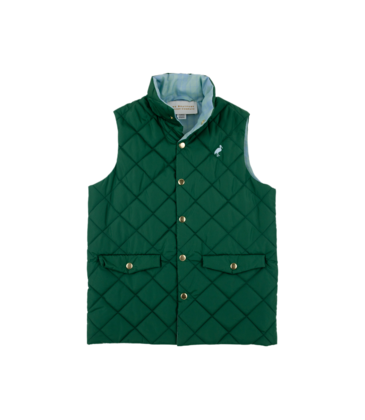 The Beaufort Bonnet Company TBBC Vaughn Vest - Saratoga Gate Green/Audubon Park Plaid