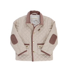The Beaufort Bonnet Company TBBC Caldwell Quilted Coat - Keeneland Khaki/Gray Bay Brown