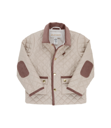 The Beaufort Bonnet Company TBBC Caldwell Quilted Coat - Keeneland Khaki/Gray Bay Brown