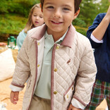 The Beaufort Bonnet Company TBBC Caldwell Quilted Coat - Keeneland Khaki/Gray Bay Brown