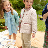 The Beaufort Bonnet Company TBBC Caldwell Quilted Coat - Keeneland Khaki/Gray Bay Brown