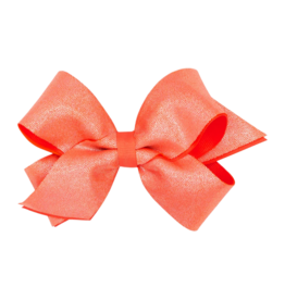 Wee Ones Wee Ones Medium Living Coral Mirror Dot Bow