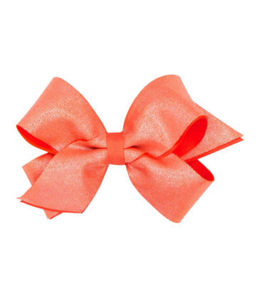 Wee Ones Wee Ones Medium Living Coral Mirror Dot Bow