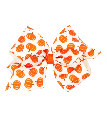 Wee Ones Wee Ones King Pumpkin Printed Bow