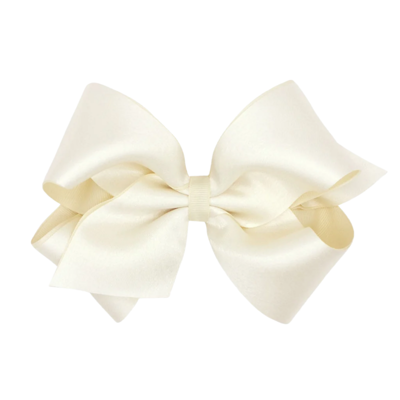 Wee Ones Wee Ones King Antique White Satin Bow