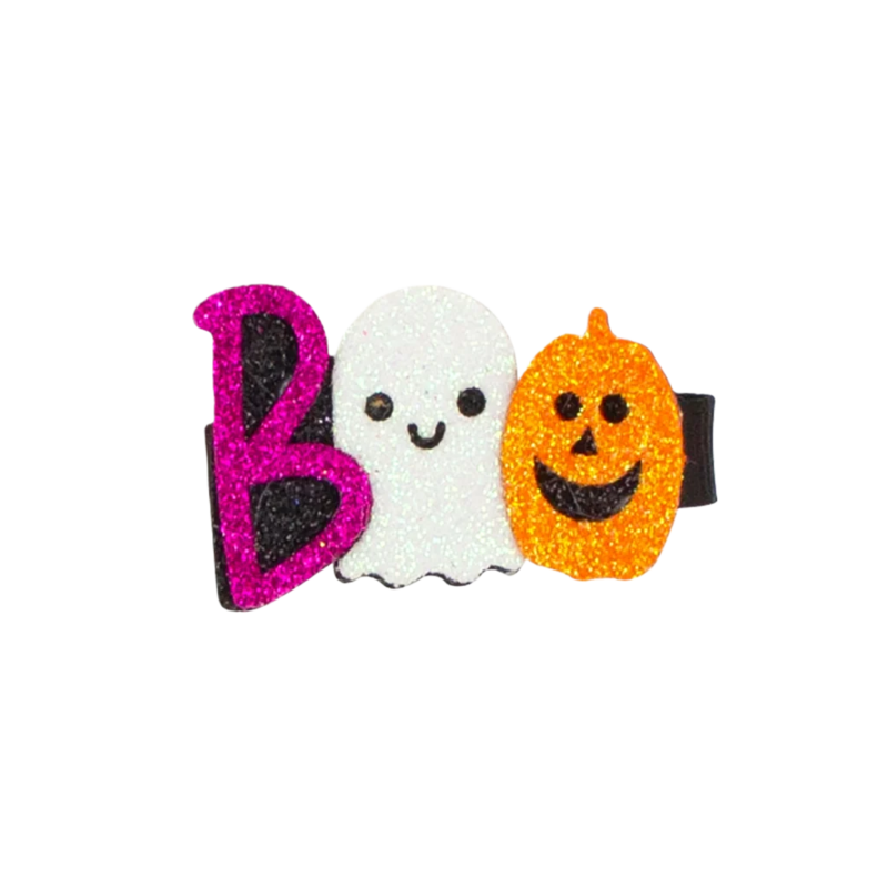 Wee Ones Wee Ones Halloween Glitter BOO Hair Clip