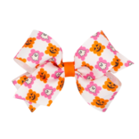 Wee Ones Wee Ones Medium Halloween Checkered Printed Bow