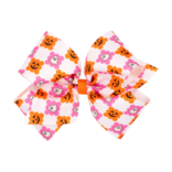 Wee Ones Wee Ones King Halloween Checkered Printed Bow