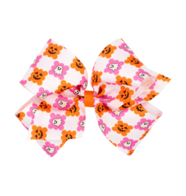 Wee Ones Wee Ones King Halloween Checkered Printed Bow