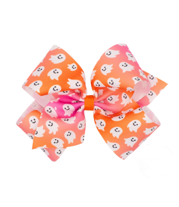 Wee Ones Wee Ones King Halloween Ghost Printed Bow