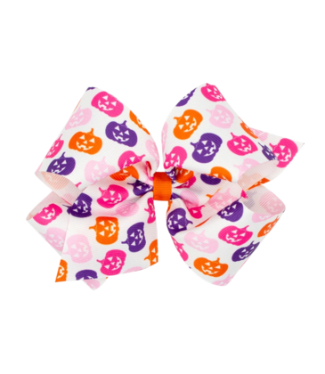 Wee Ones Wee Ones King Halloween Jack-O-Lantern Printed Bow