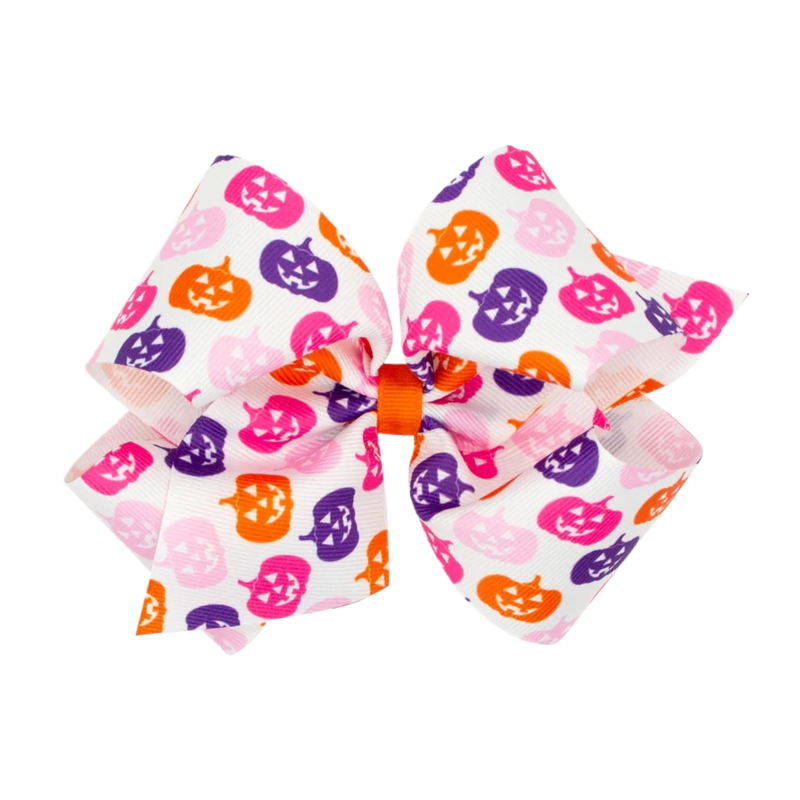 Wee Ones Wee Ones King Halloween Jack-O-Lantern Printed Bow