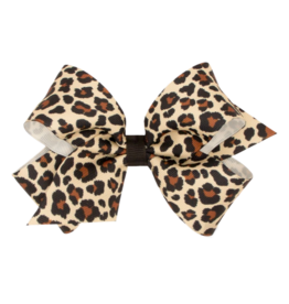 Wee Ones Wee Ones Medium Leopard Printed Bow