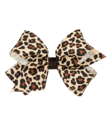 Wee Ones Wee Ones Medium Leopard Printed Bow