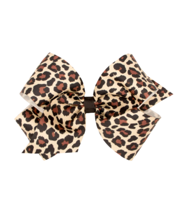 Wee Ones Wee Ones King Leopard Printed Bow