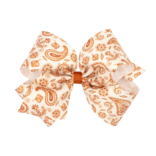 Wee Ones Wee Ones King Burnt Orange Paisley Printed Bow