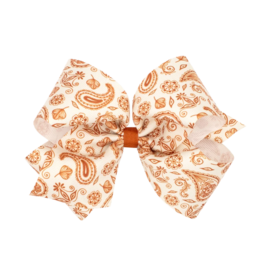 Wee Ones Wee Ones King Burnt Orange Paisley Printed Bow