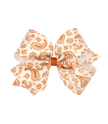 Wee Ones Wee Ones King Burnt Orange Paisley Printed Bow